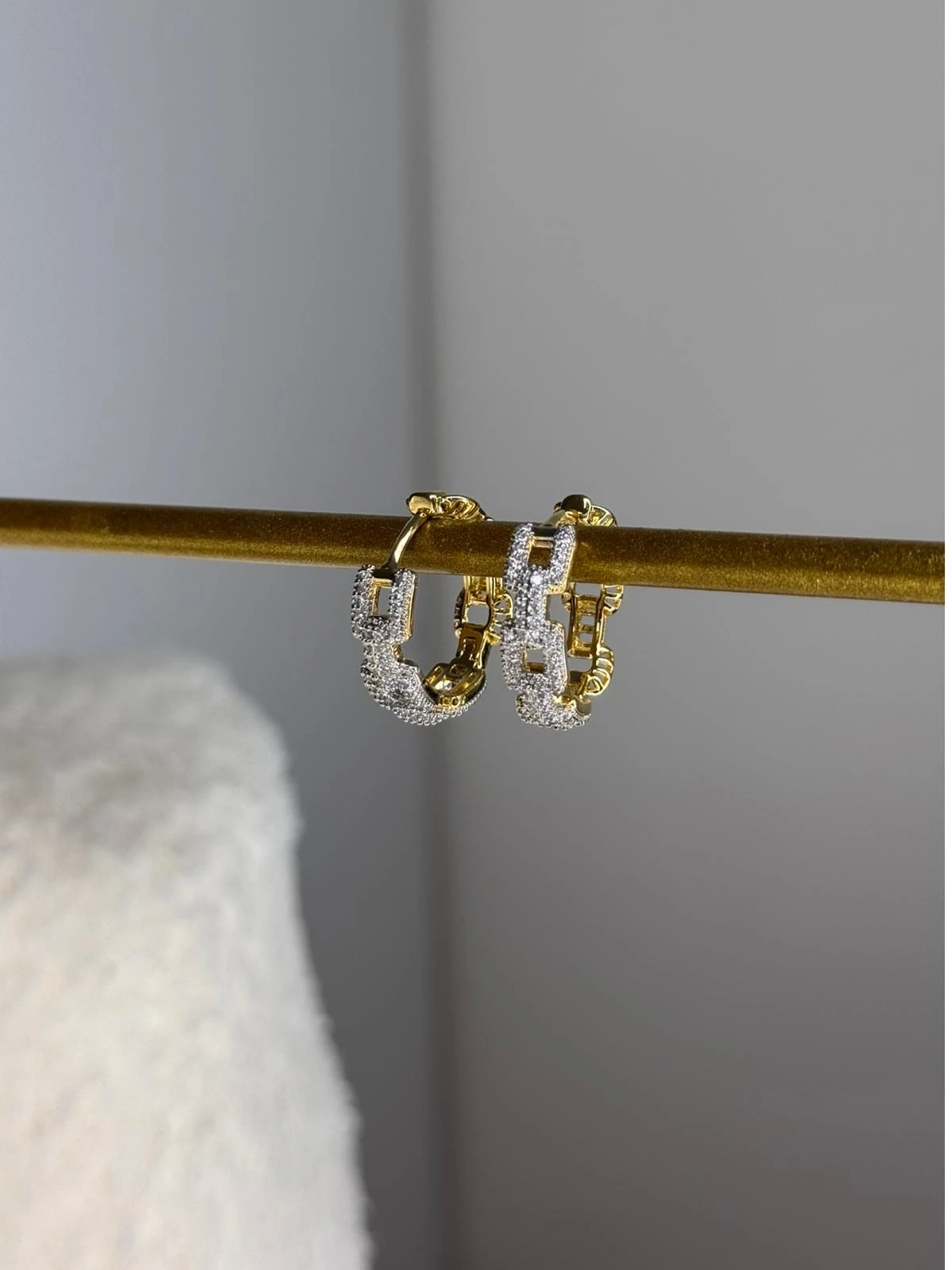 Zircon Hoop Earrings