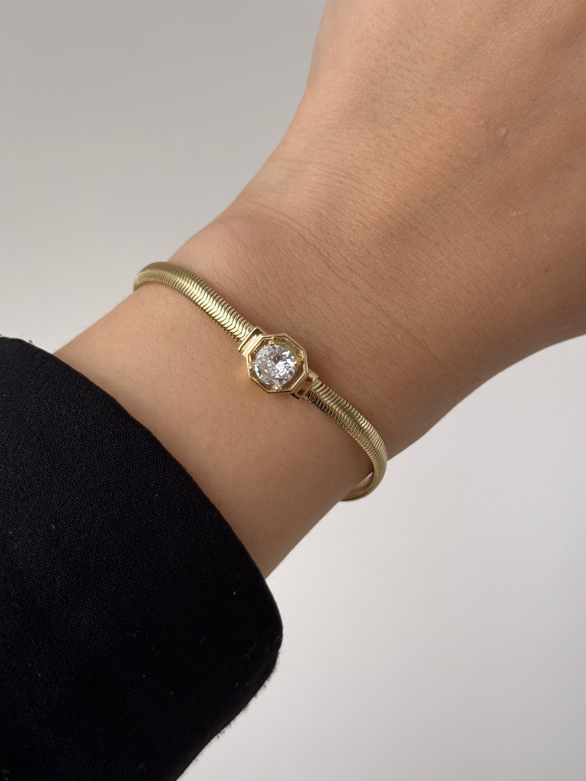 Fishbone Single Stone Bracelet