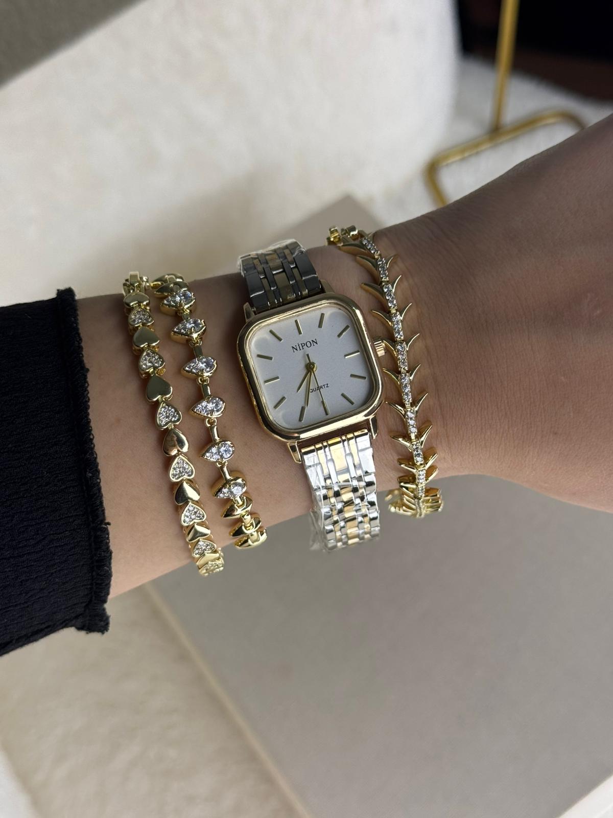 Classic Rosi Watch Rectangular Stainless Steel Womens Watch