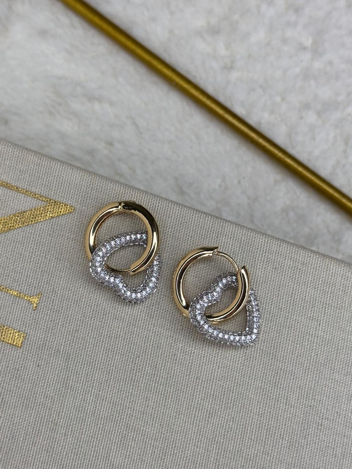 Stone Heart Earrings