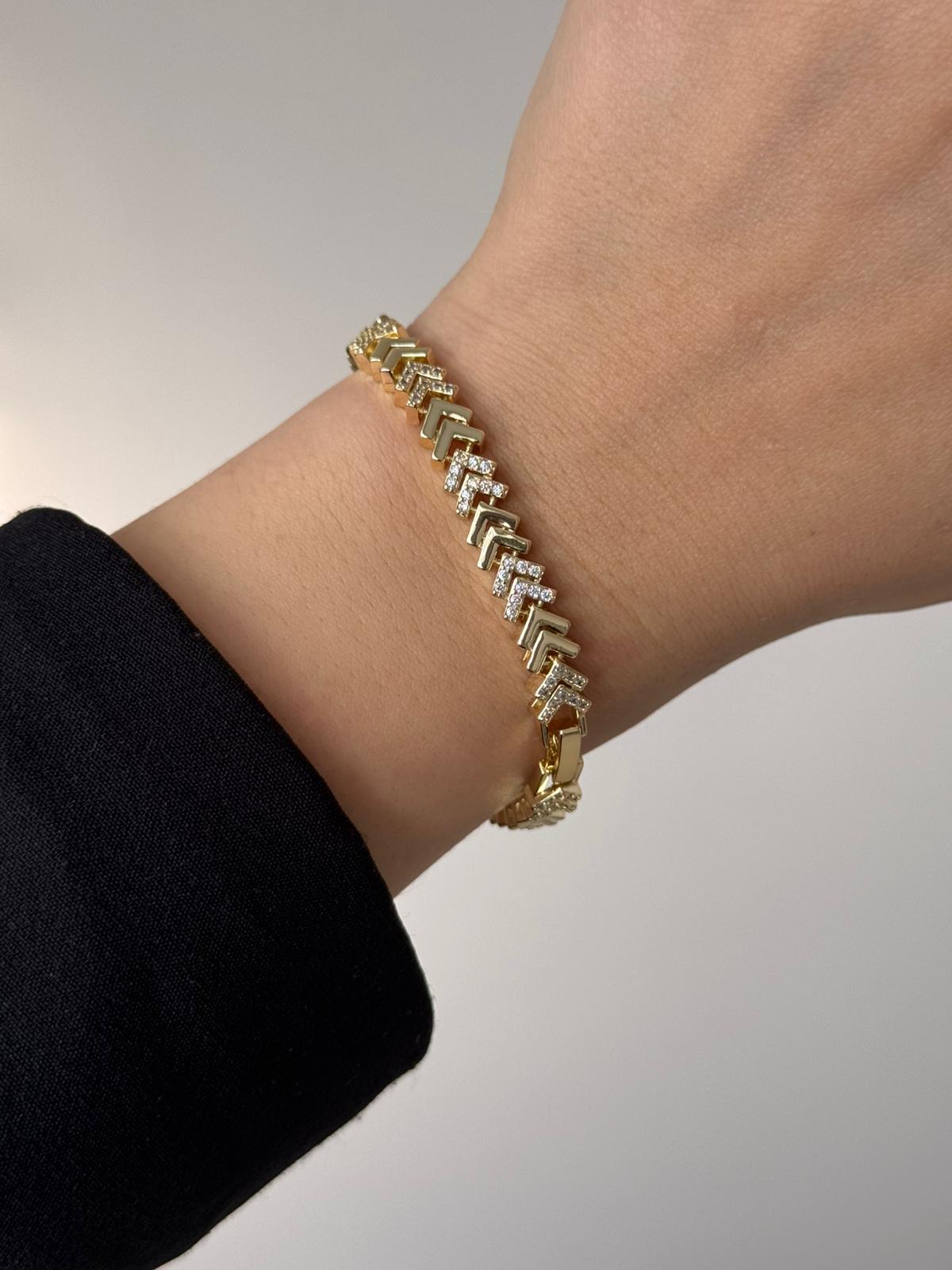 VIP Zircon Zigzag Bracelet