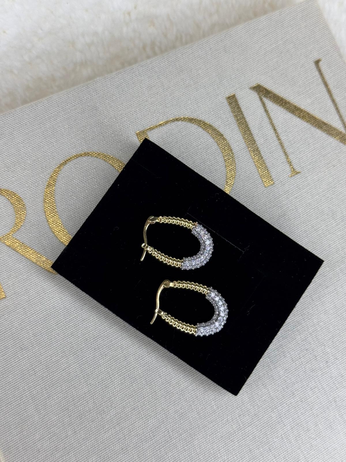 Zircon Hoop Earrings