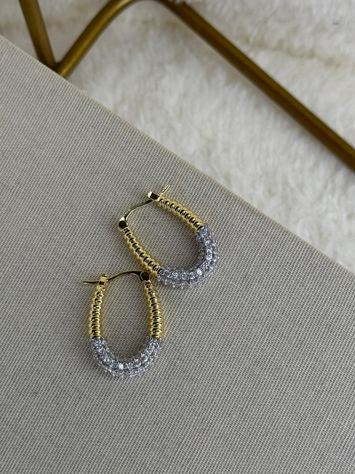 Zircon Hoop Earrings