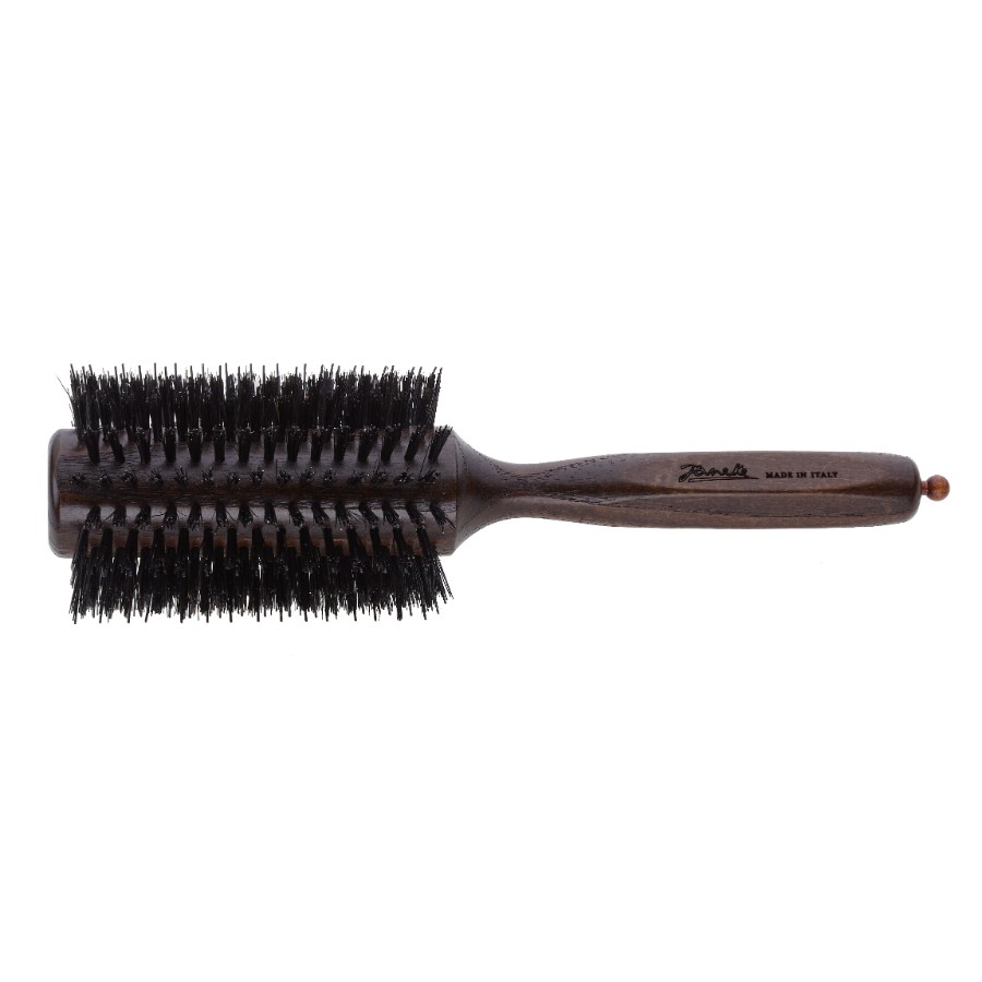 JANEKEBlack tumbled wood hairbrush with bristles and nylon reinforcement for massage effect, 23cm ø mm 65