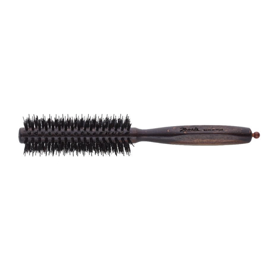 JANEKEBlack tumbled wood hairbrush with bristles and nylon reinforcement for massage effect, 21cm ø mm 37