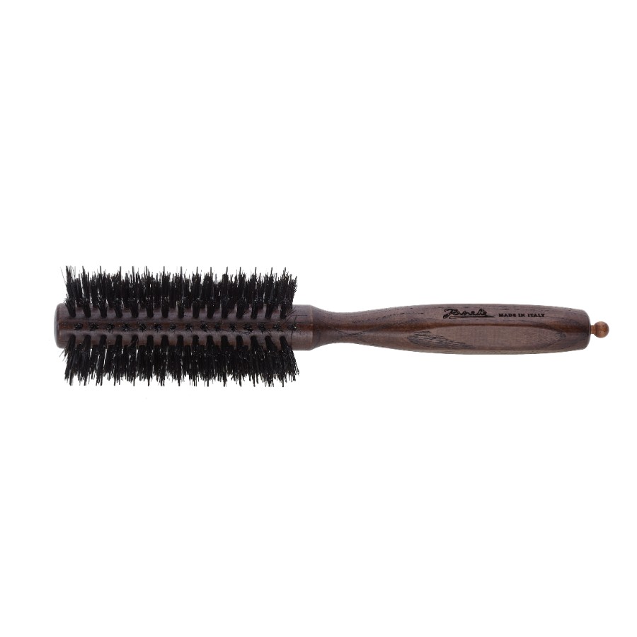 JANEKEBlack tumbled wood hairbrush with bristles and nylon reinforcement for massage effect, 21,5 cm ø mm 40