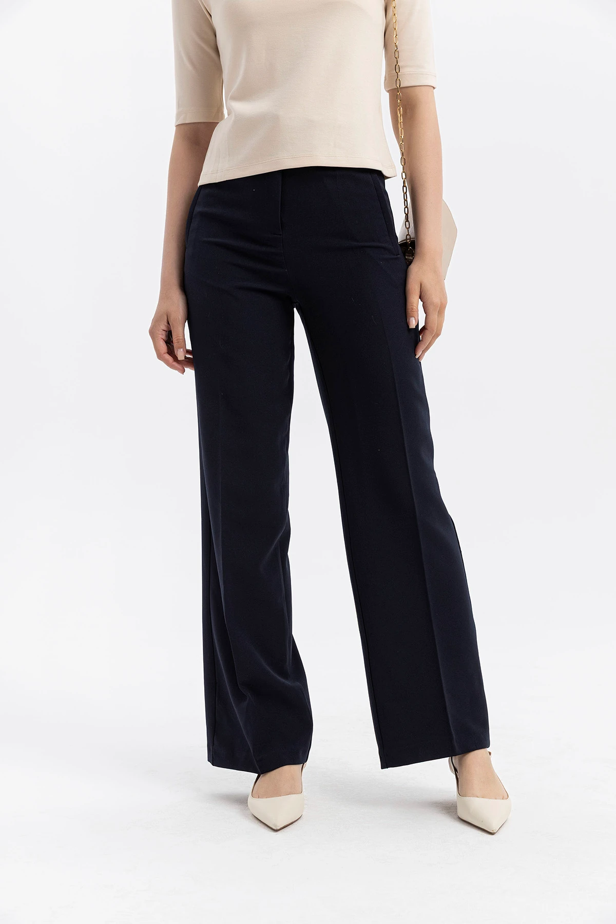 Yüksel Bel Geniş Paça Palazzo Pantolon