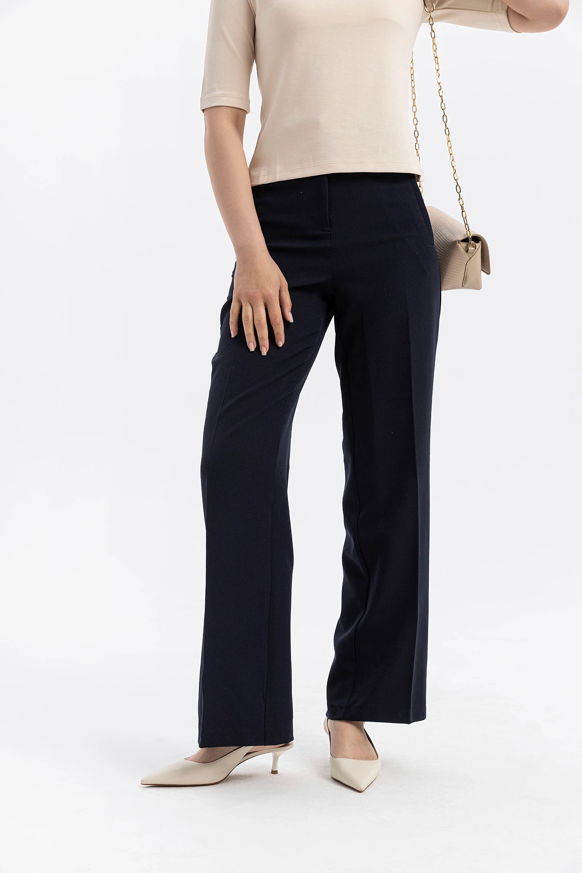 Yüksel Bel Geniş Paça Palazzo Pantolon