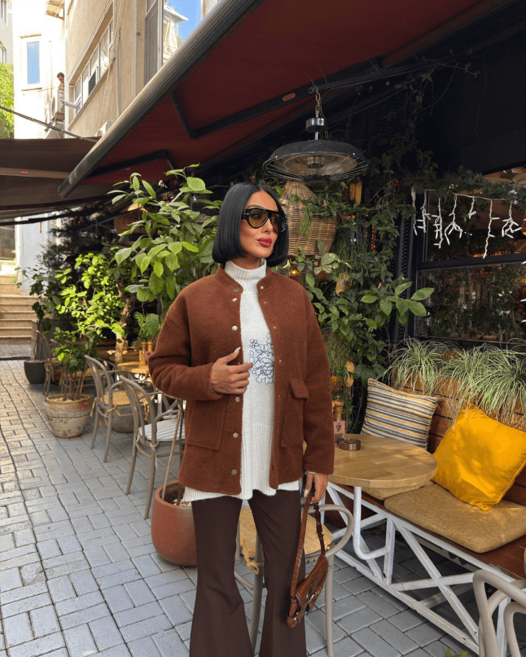 Lavinia Astarlı Suni Kürk Teddy Ceket  - Kahverengi