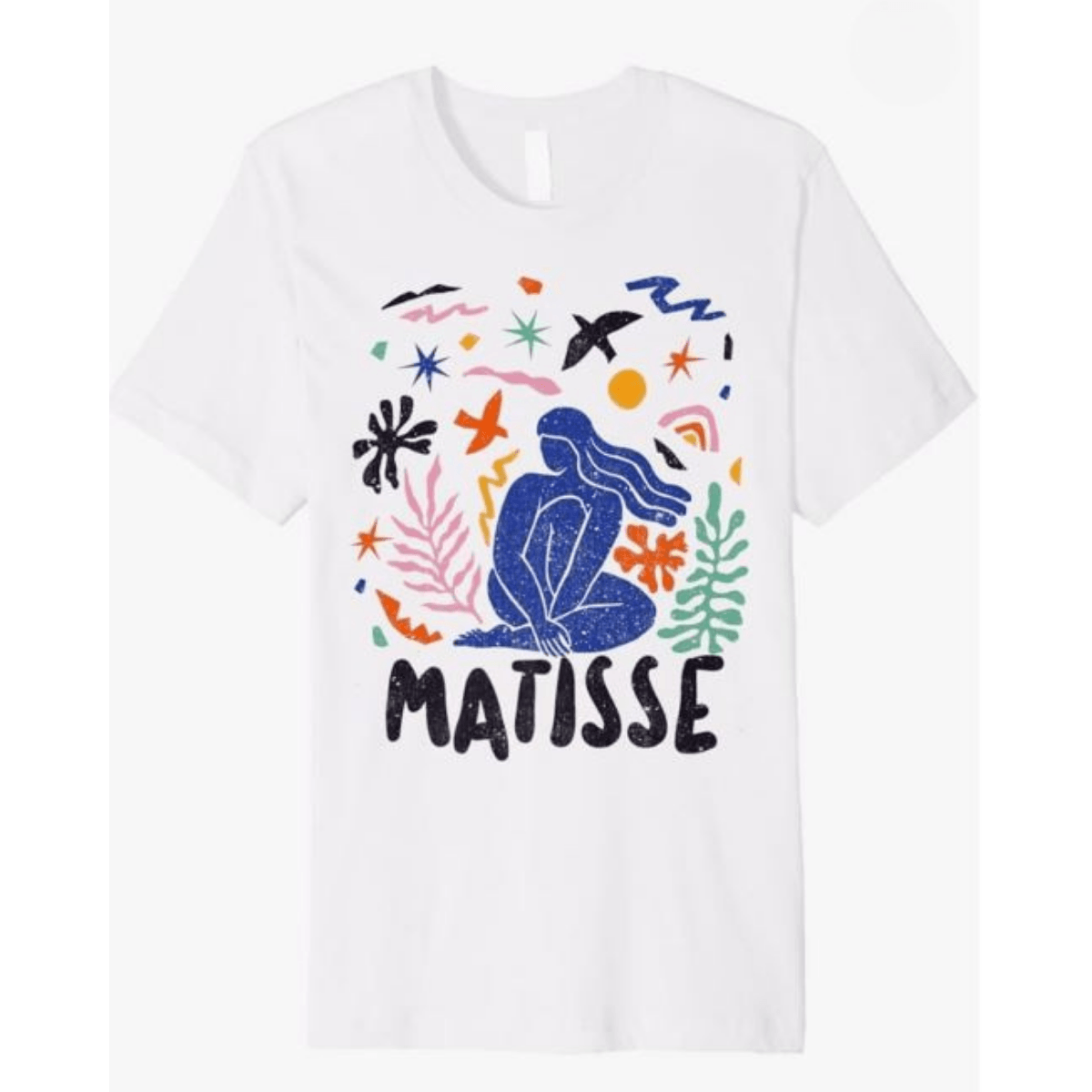 100% Pamuklu T-shirt Bisiklet yaka Baskılı-Relaxed Fit-Matisse Renkli Baskılı - Beyaz