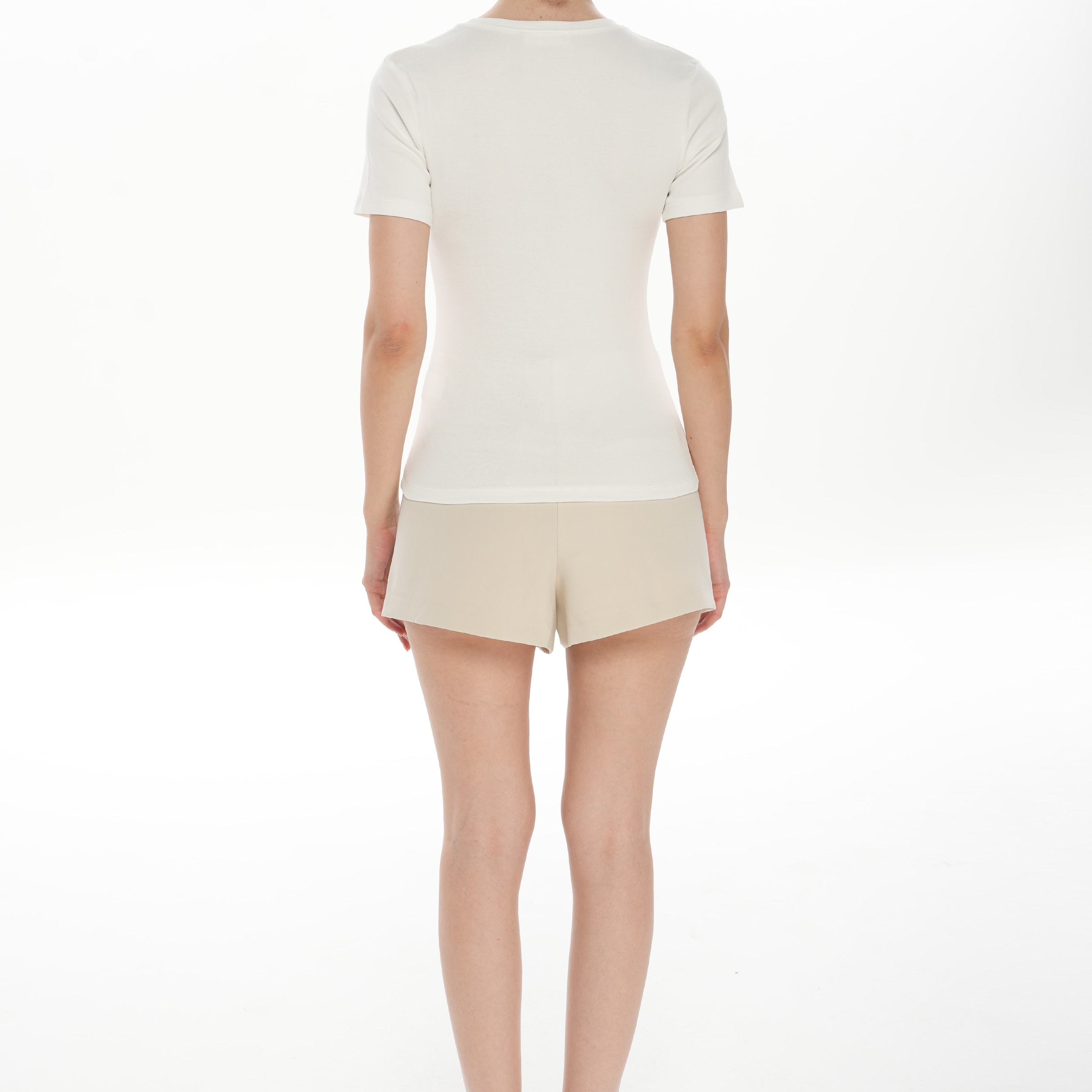 Bisiklet yaka 100% Pamuklu Basic Kısakol T-shirt