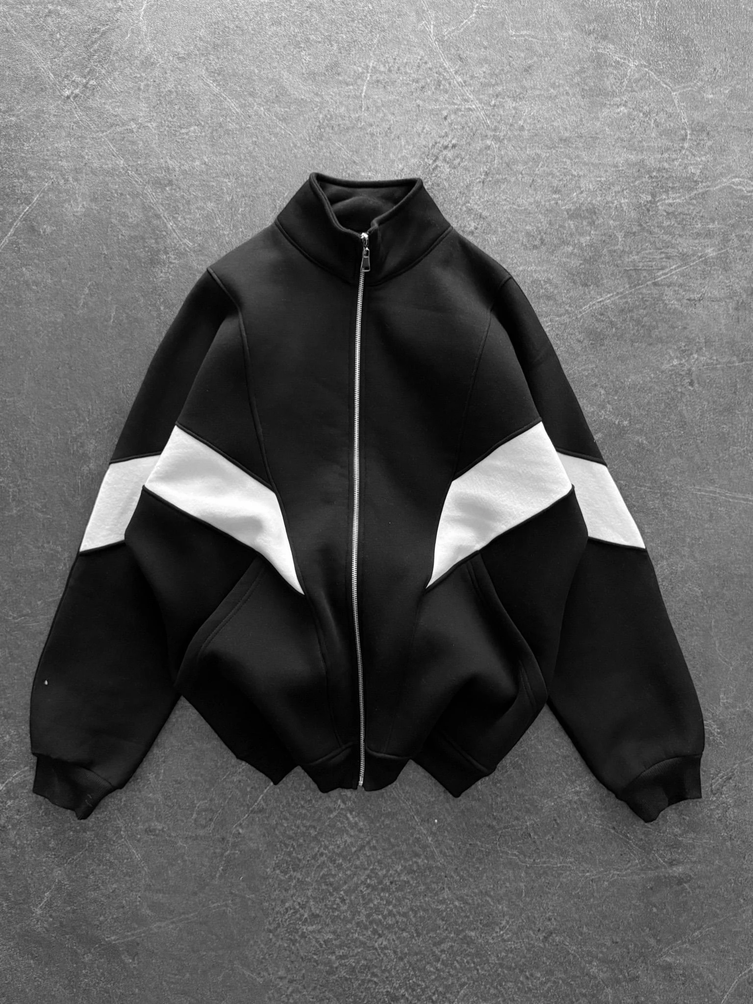 SİYAH ASİMETRİK HIRKA (SC584)