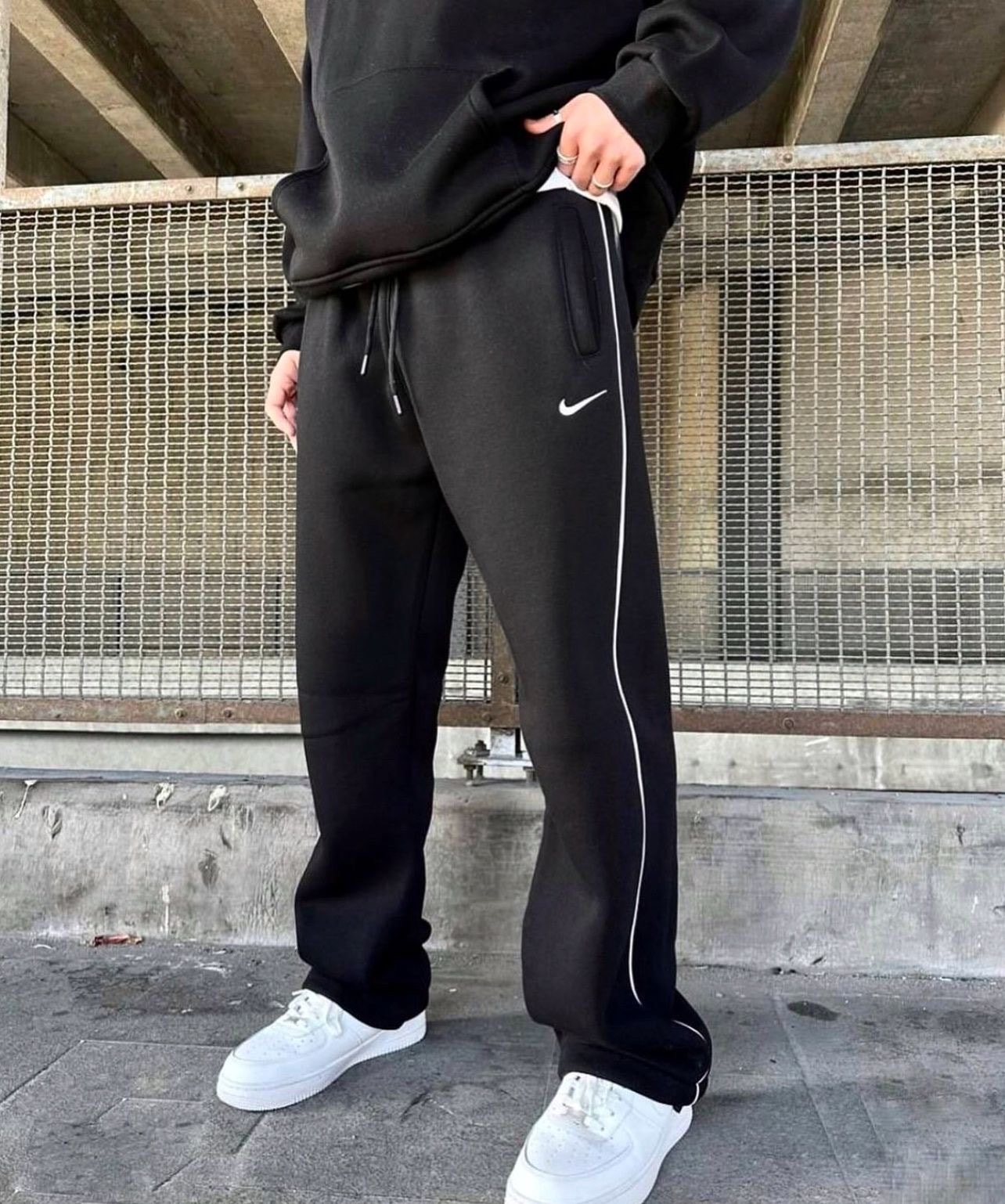 SİYAH BOL PAÇA NIKE EŞOFMAN (SC343)