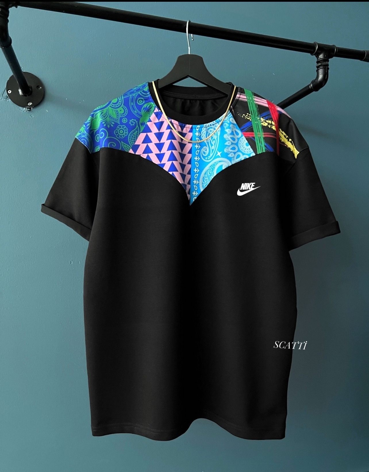 SİYAH BANDANA UFACIK TSHIRT (SC206)