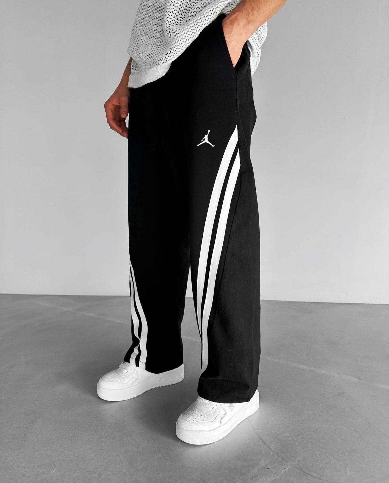 SİYAH ASİMETRİK JORDAN JOGGER