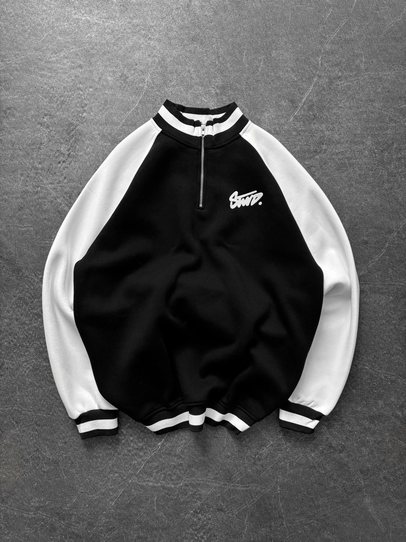 SİYAH YARIM FERMUAR STWD SWEAT (SC555)