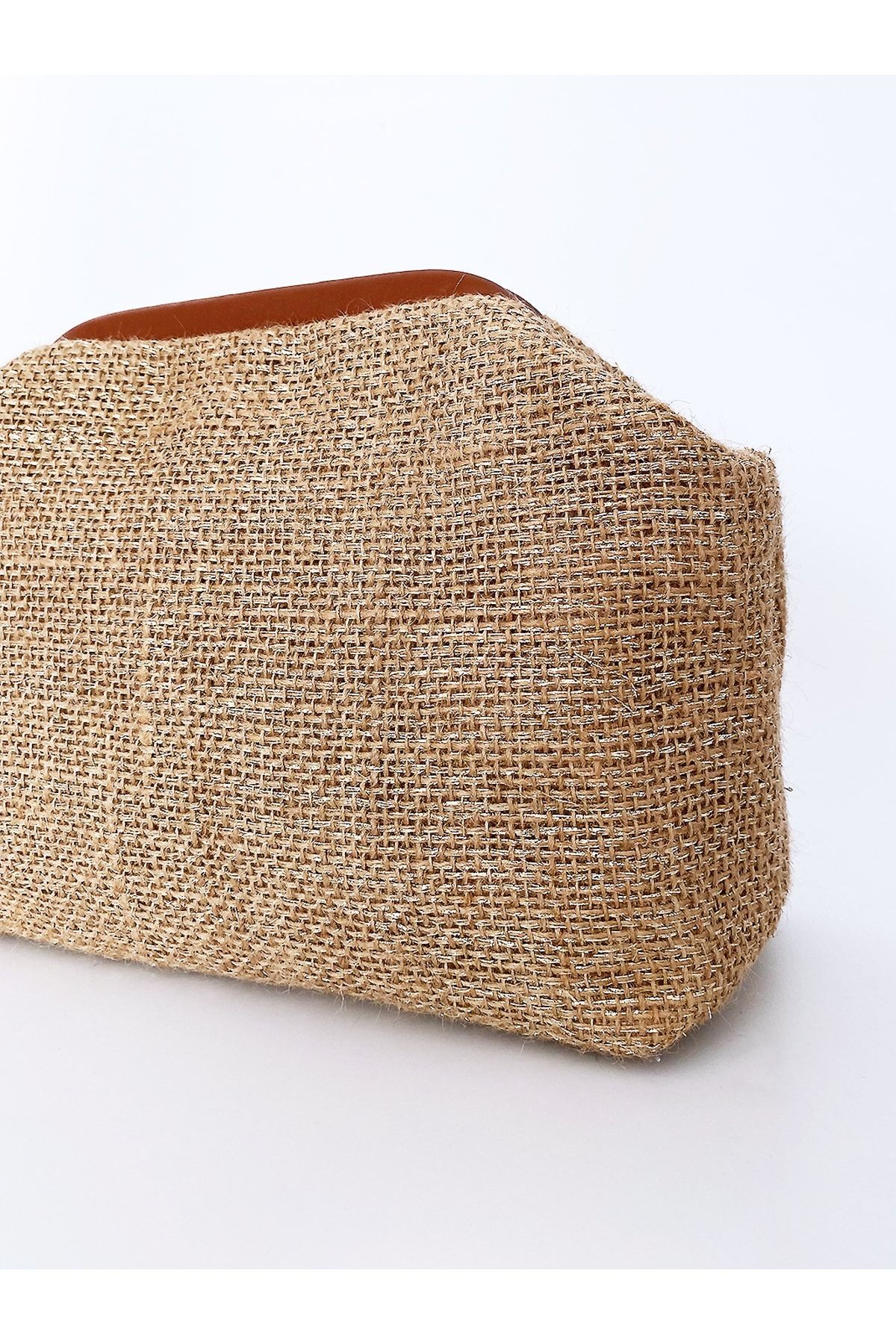 SİMLİ JÜT HASIR CLUTCH EL ÇANTASI