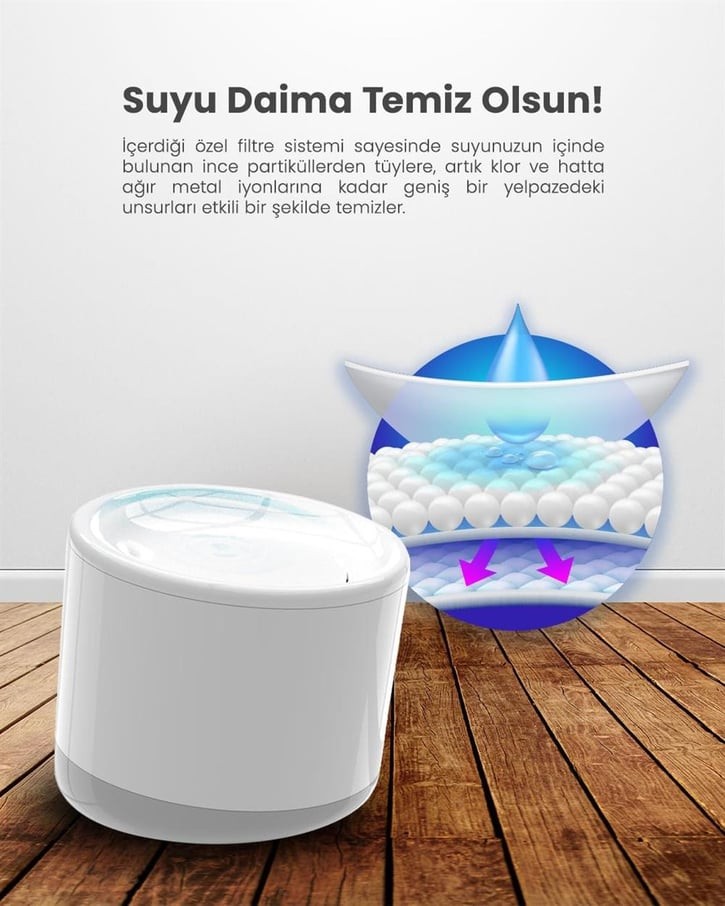 Evcil Hayvan Akıllı Su Kabı Filtresi 4'lü Set