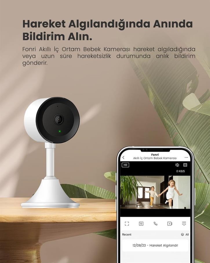 Akıllı Çocuk ve Bebek Kamerası - Uzaktan Kontrol, Çift Yönlü Konuşma