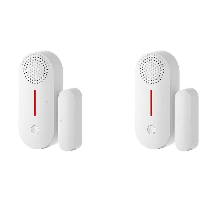 Akıllı Kablosuz Kapı/Pencere Alarmı - 2'li Set, WiFi, Mobil Bildirim