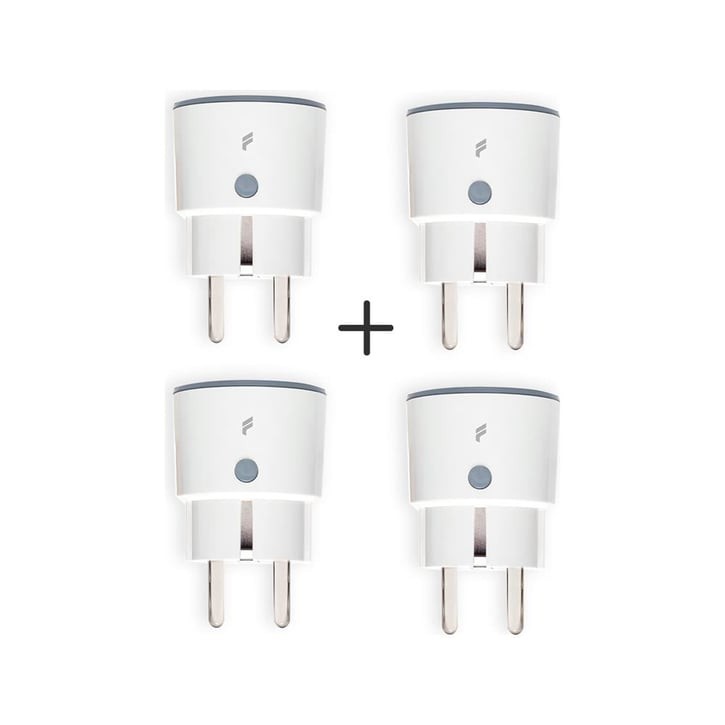Smart Socket (16 Ampere) Set of 4, Remote Control, WiFi, Instant Energy Consumption Tracking, Timer, Tuya