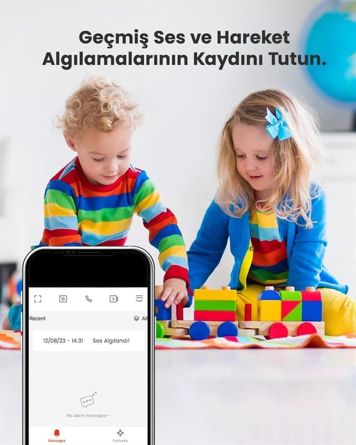 Akıllı Çocuk ve Bebek Kamerası - Uzaktan Kontrol, Çift Yönlü Konuşma