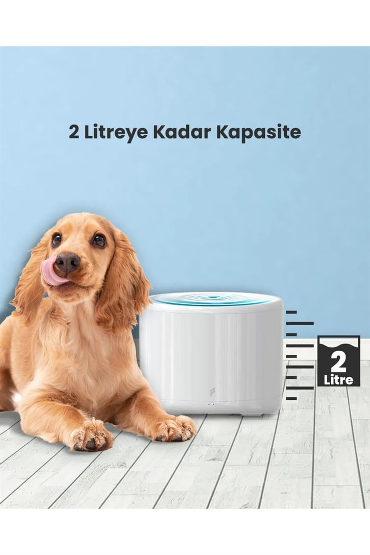 Kedi/Köpek Akıllı Otomatik Su Kabı - 2 Litre, Evcil Hayvan Su Pınarı