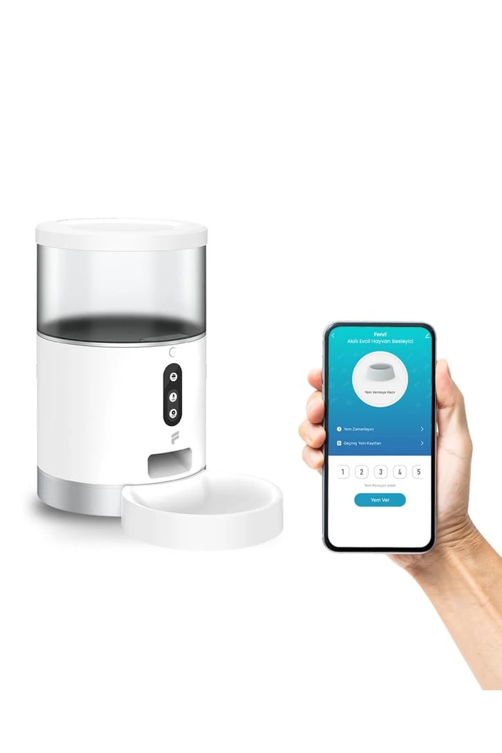 Smart Automatic Pet Feeder for Cats & Dogs with Wi-Fi and Smart Security Camera, Remote Control
