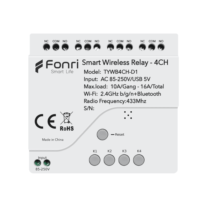 Akıllı Wi-Fi Röle - 4 Kanal