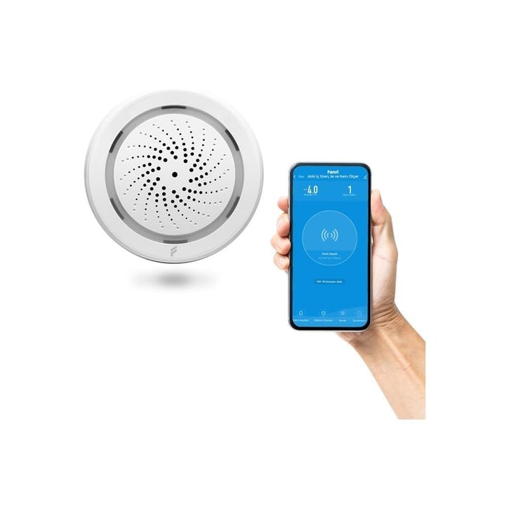 Akıllı Kablosuz Kapı Pencere Sensörü Ve Iç Ortam Nem-ısı Ölçer-siren, Wifi, Uzaktan Takip, Tuya