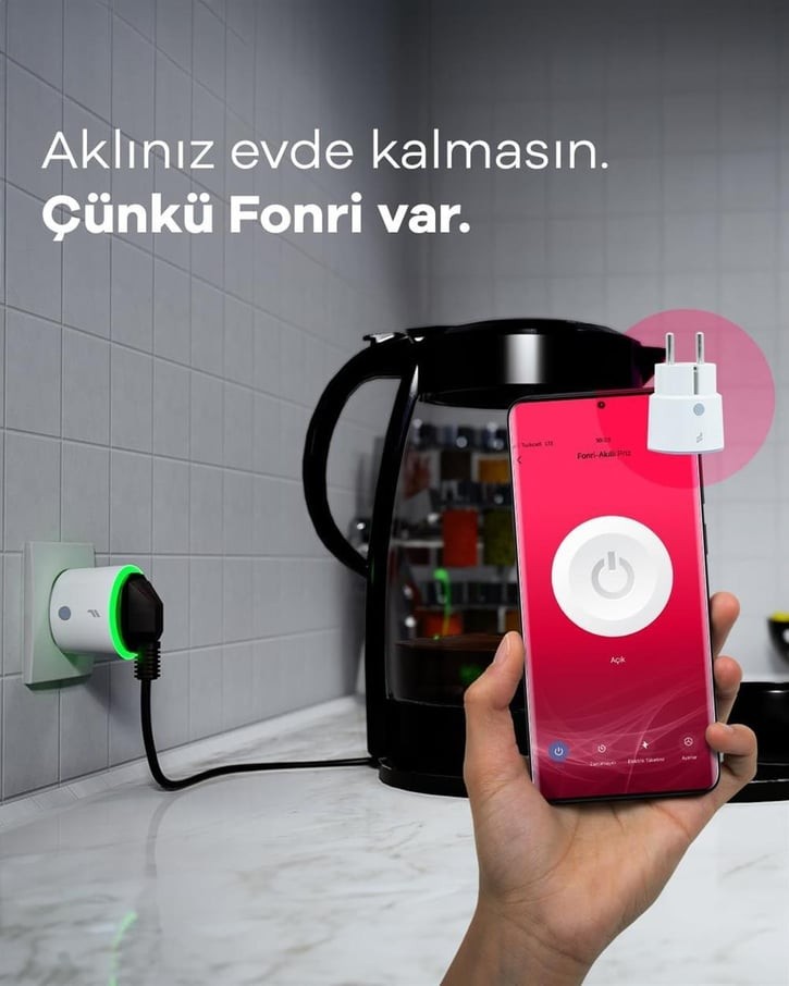 Akıllı Priz (16 Amper) 3'lü Set, Uzaktan Kontrol, Anlık Enerji Tüketim Takip, Zamanlayıcı, Tuya