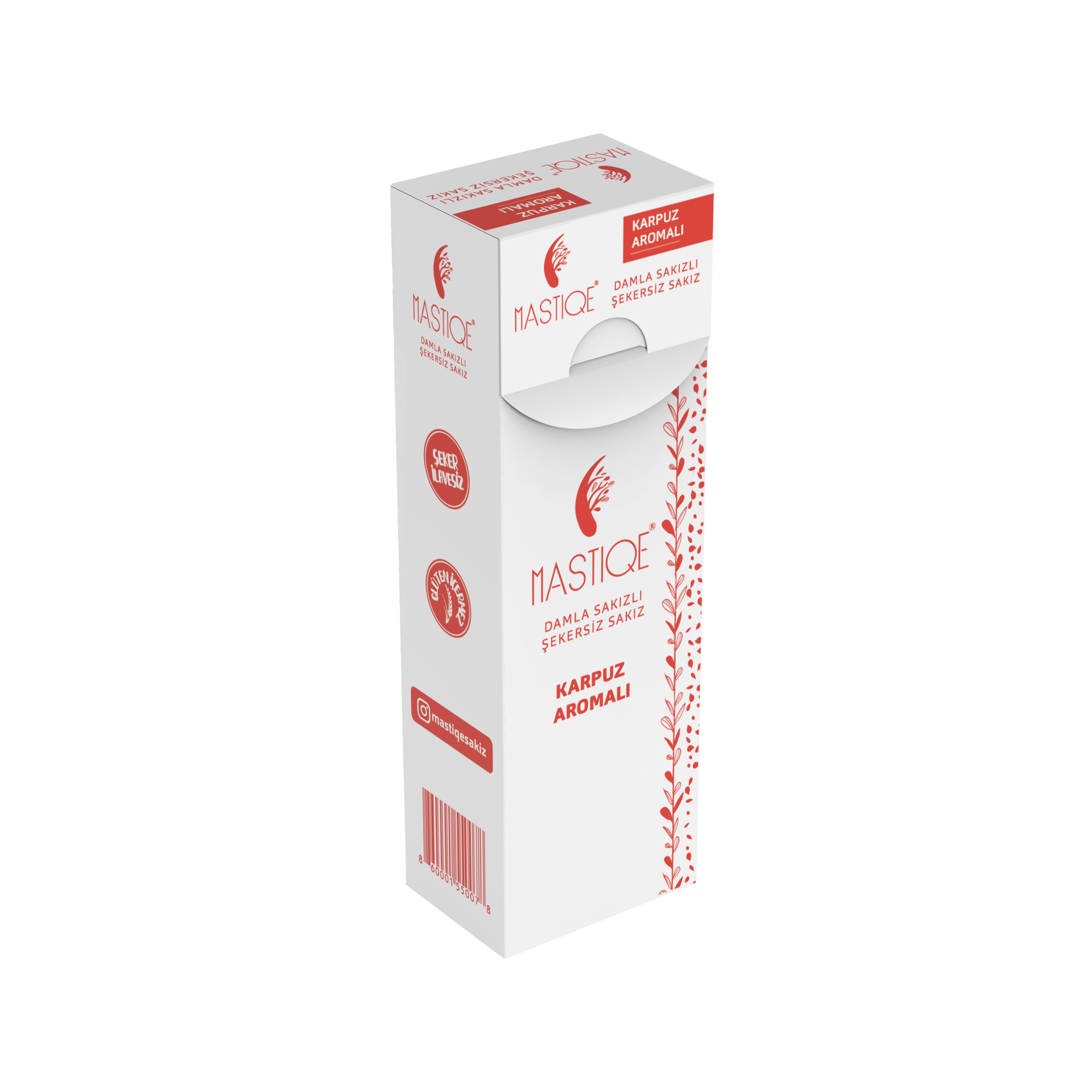 Doğal Karpuz Aromalı Damla Sakızlı Şekersiz Sakız 20 Grx12 Adet 0 image