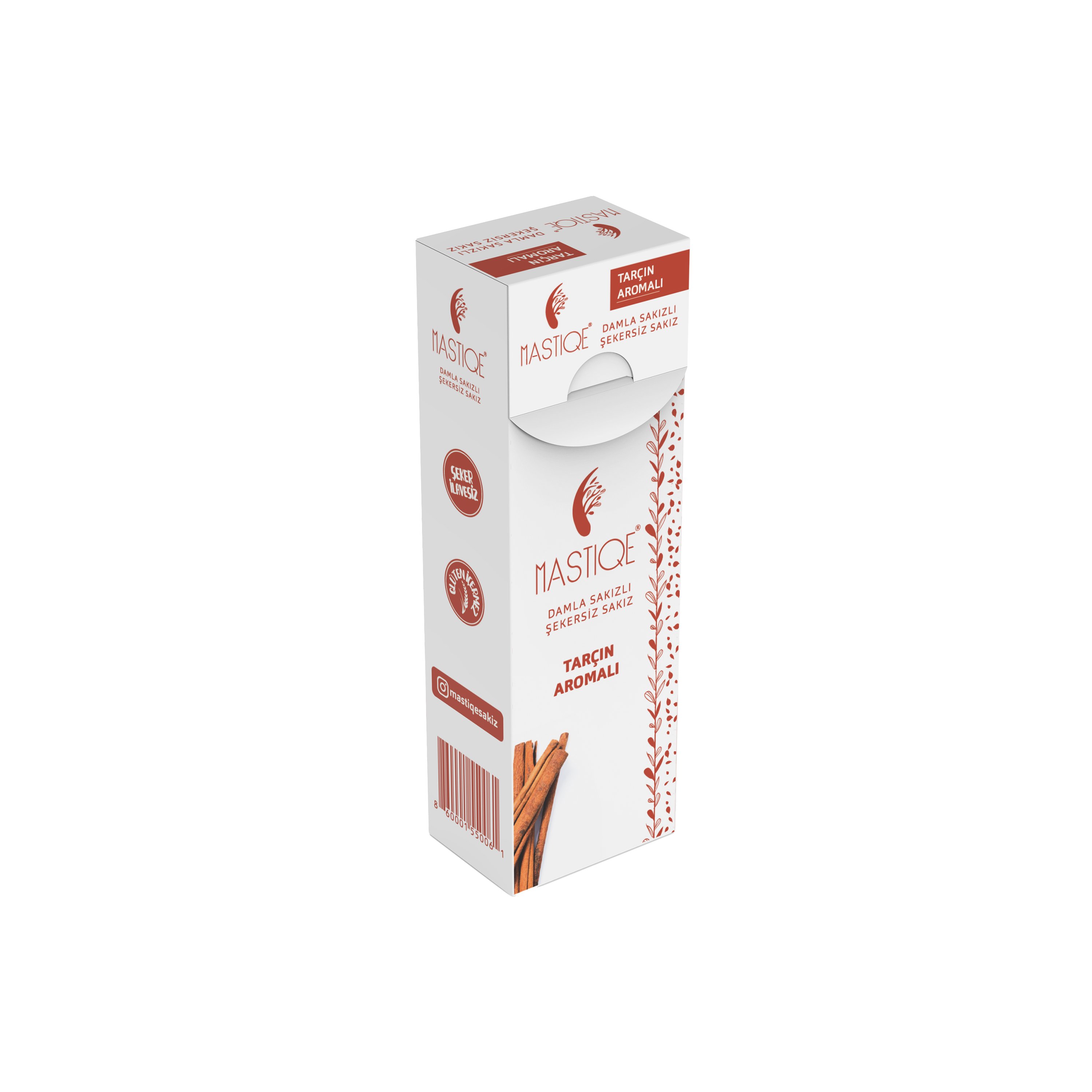 Doğal Tarçın Aromalı Damla Sakızlı Şekersiz Sakız 20 Grx12 Adet 0 image