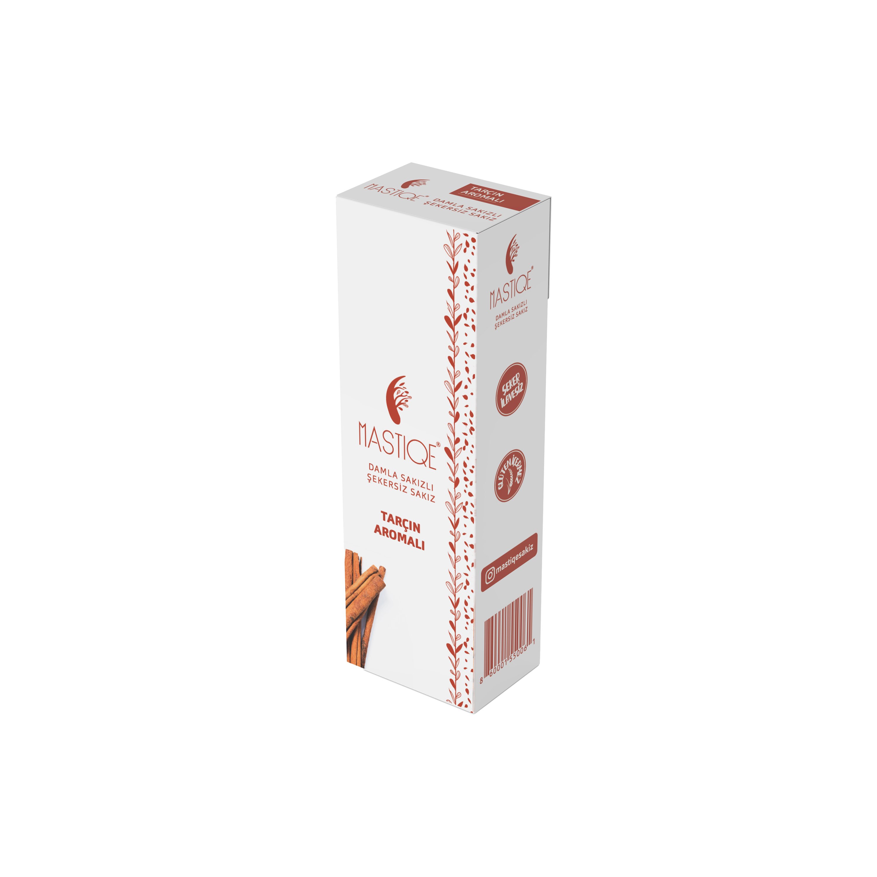 Doğal Tarçın Aromalı Damla Sakızlı Şekersiz Sakız 20 Grx12 Adet 0 image