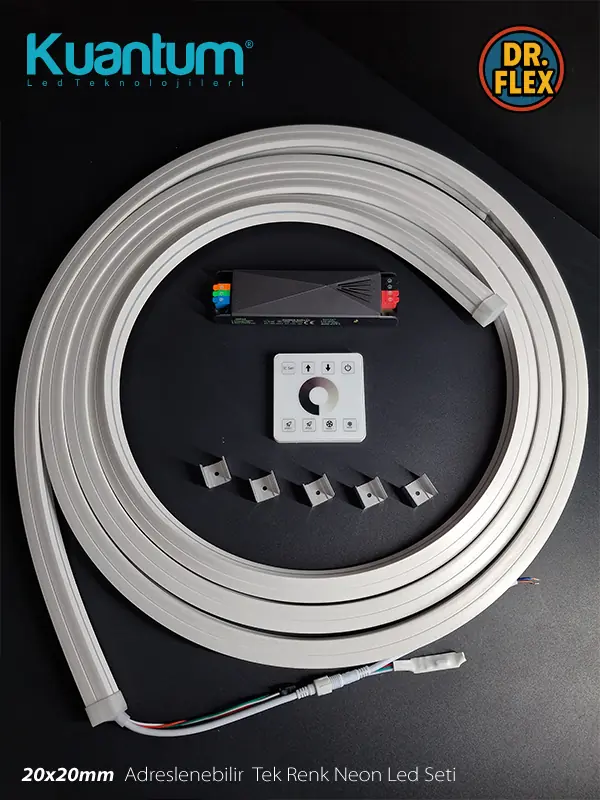 20x20mm Neon Led Pixel Adresli Tek Renk Oyuncu Paketi Kumandalı