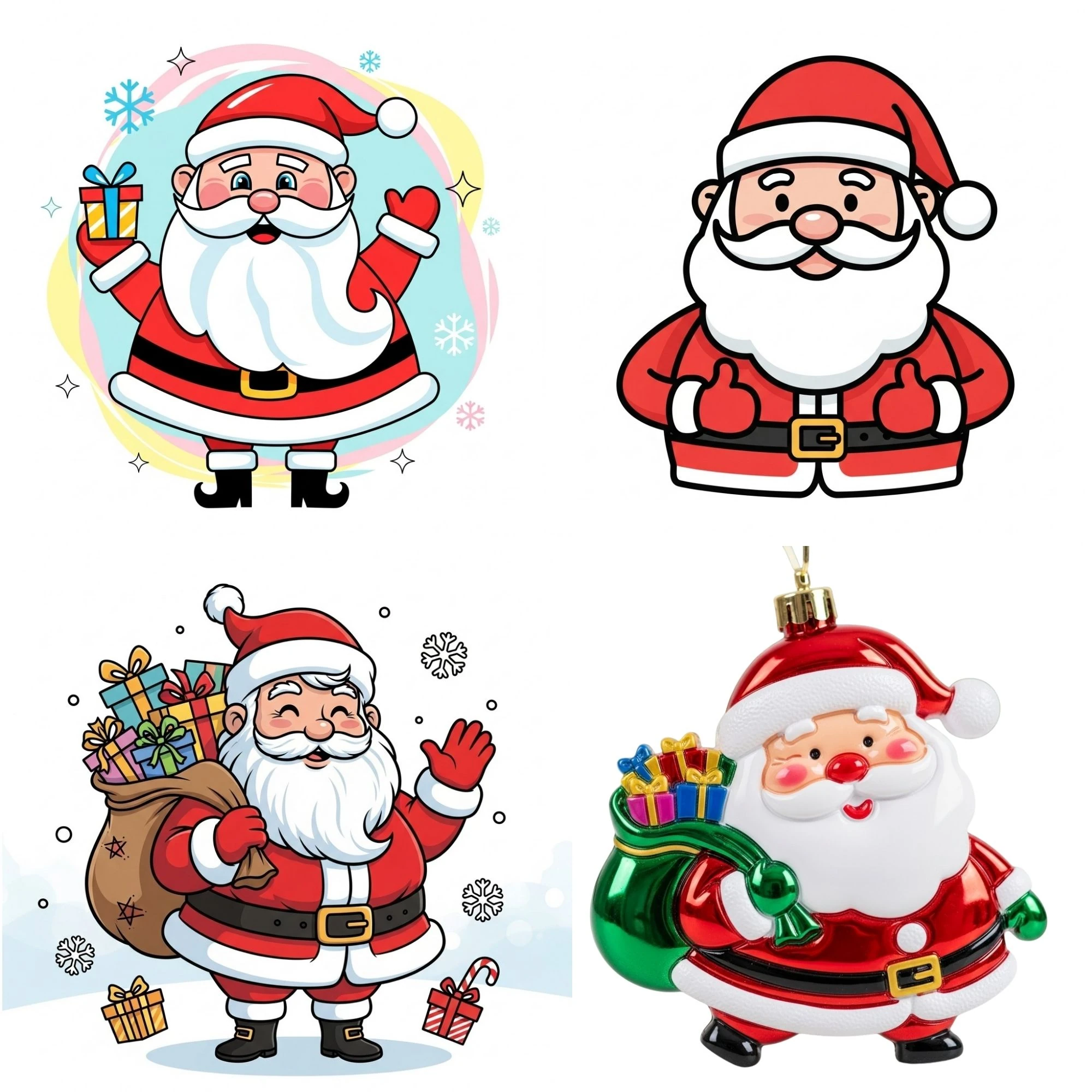 Noel Baba Noel Klibi: 40 Tuhaf PNG Grafikleri (Dijital İndirme)