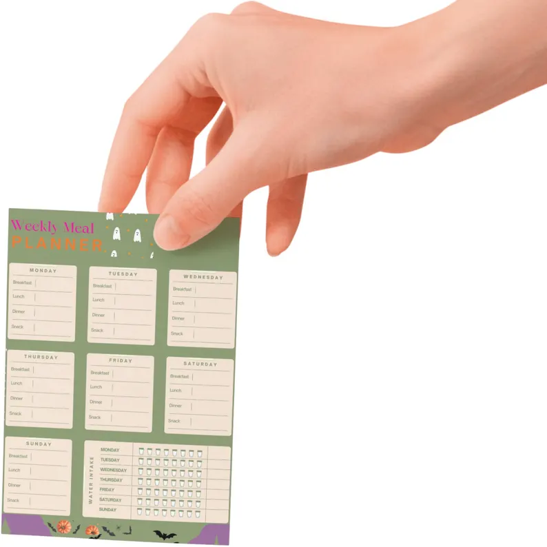 Yemek Planlayıcısı, Haftalık Yemek Takipçisi (A4 PDF Dijital İndirme)