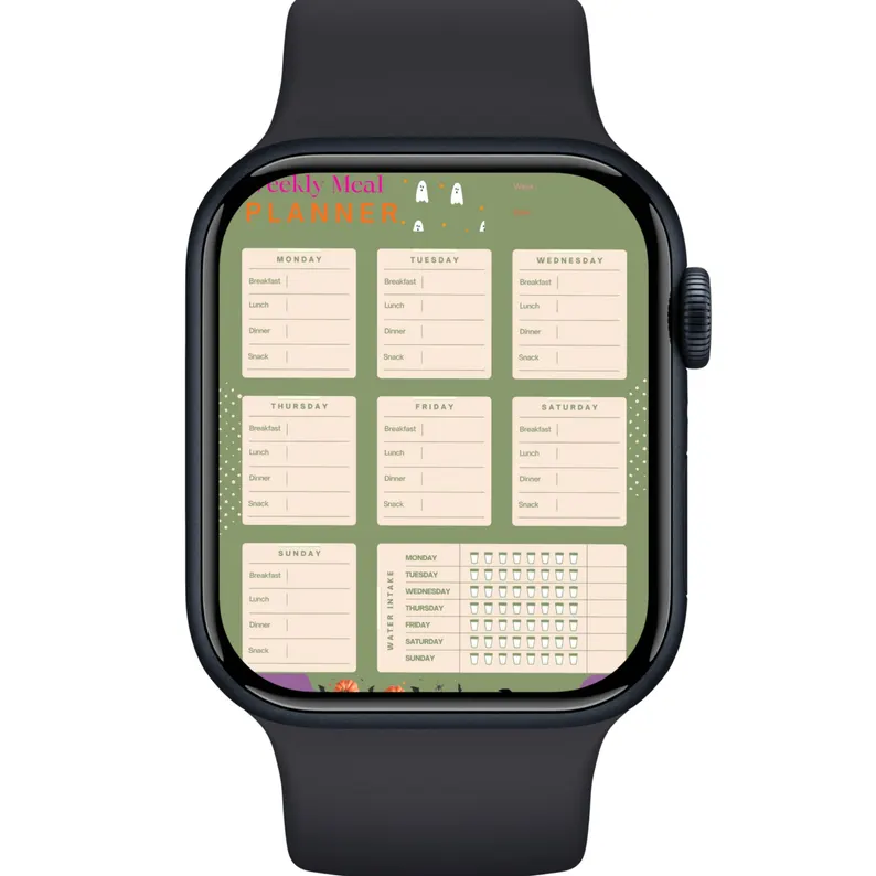 Yemek Planlayıcısı, Haftalık Yemek Takipçisi (A4 PDF Dijital İndirme)