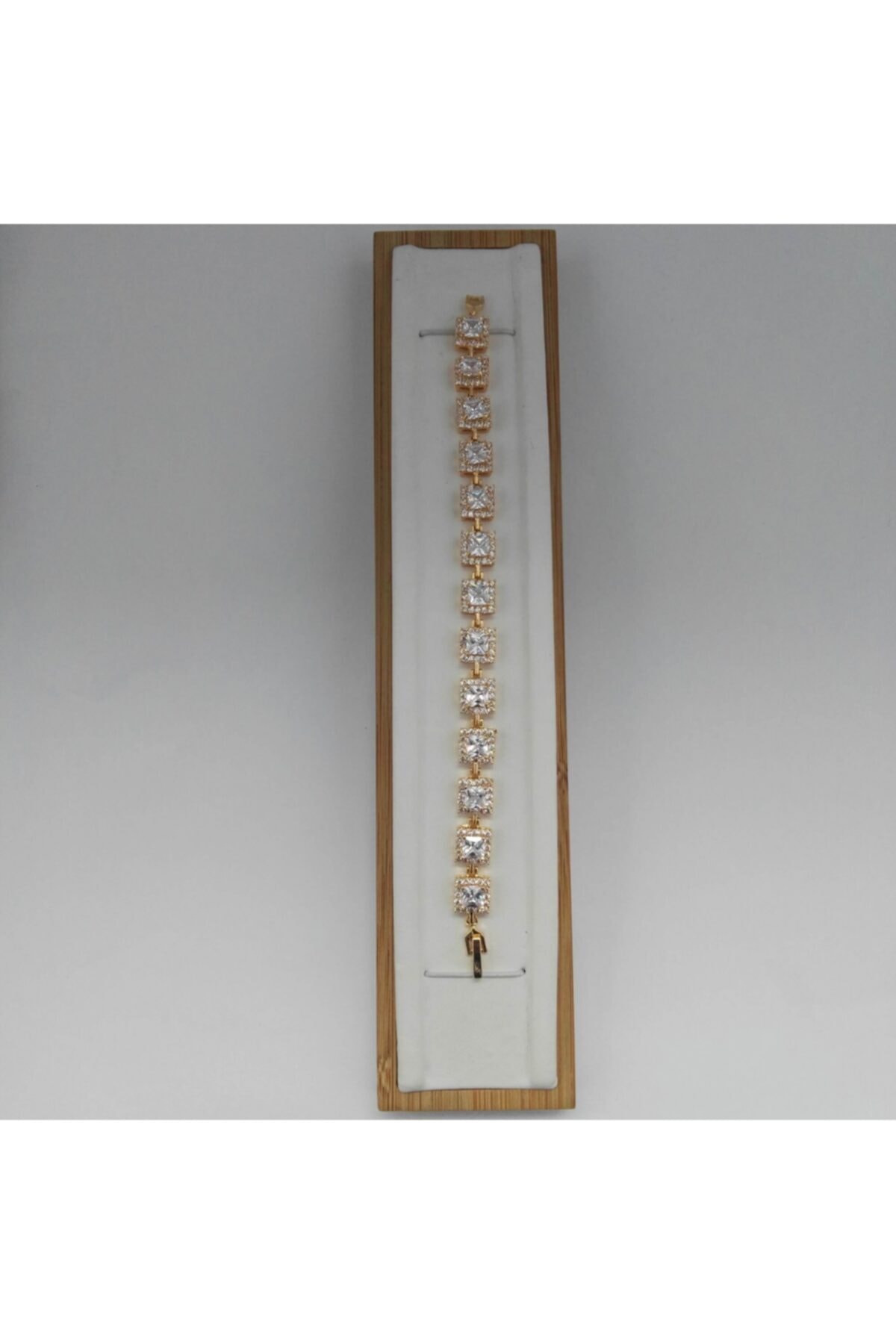 Zirkon Taşlı Suyolu Bileklik - Gold