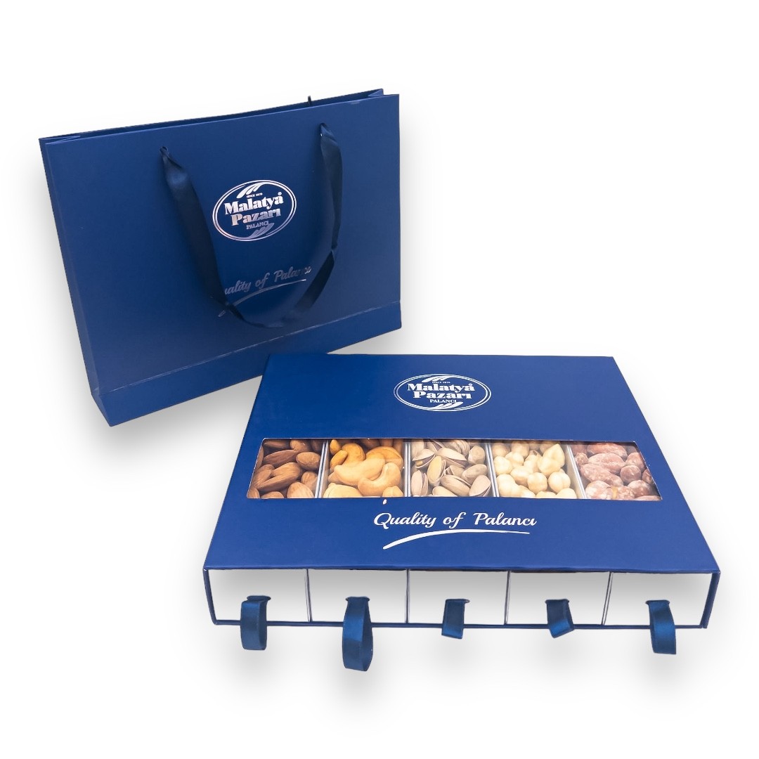Beş Gözlü Vip Kuruyemiş Kutu 800 g