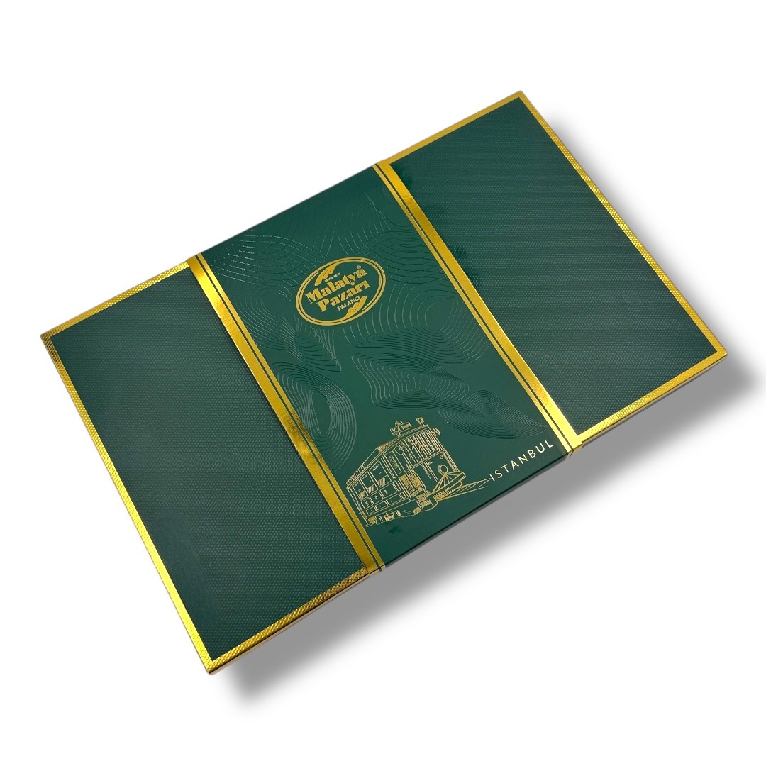 Yeşil Askılı Kutu Karışık Duble Lokum 1200 g
