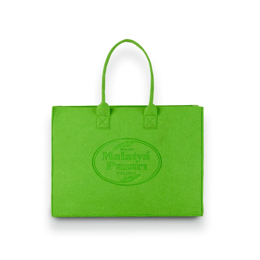 Yeşil Keçe Çanta - Büyük Boy