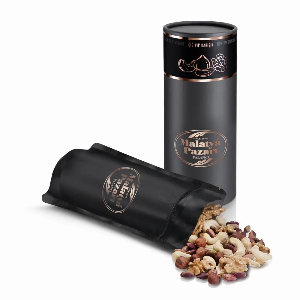 Vip Çiğ Karışık Kuruyemiş Silindir Kutu 250 g