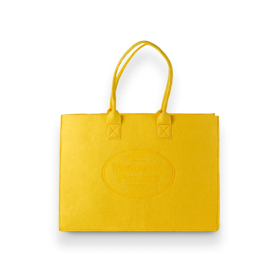 Sarı Keçe Çanta - Büyük Boy