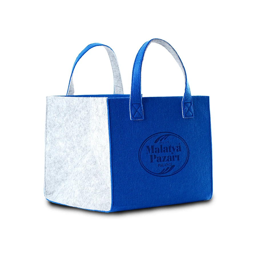 Lacivert Keçe Çanta - Küçük Boy