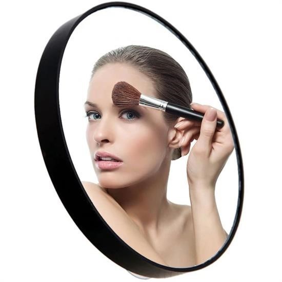 OLLEVRA 10x Büyüteçli Vantuzlu Pratik Kullanışlı Makyaj Lens Traş Aynası