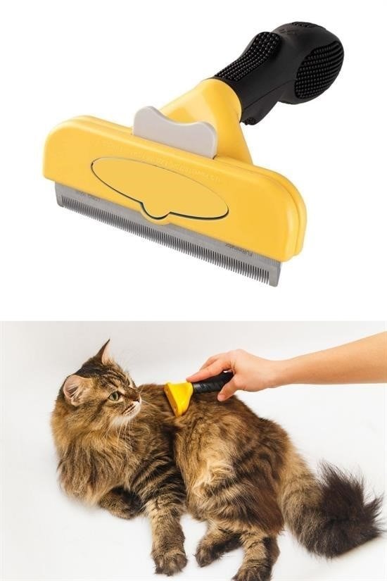 OLLEVRA Kedi ve Köpekler İçin Kısa Tüylü Köpek Tarağı Tüy Toplayıcı Tarak Large