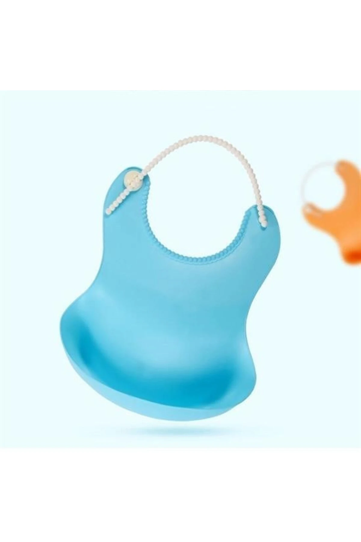 OLLEVRA Dökülme Engelleyici Bebek Mama Önlüğü Bükülebilir Mavi