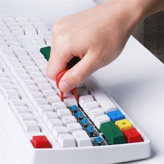 OLLEVRA Çok Amaçlı Kırmızı Hassas Fırça Başlıklı Bilgisayar Laptop Temizleme Fırçası