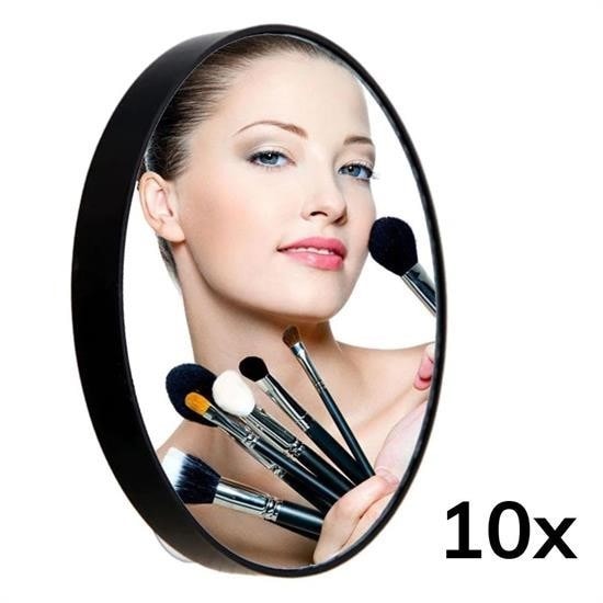 OLLEVRA 10x Büyüteçli Vantuzlu Pratik Kullanışlı Makyaj Lens Traş Aynası